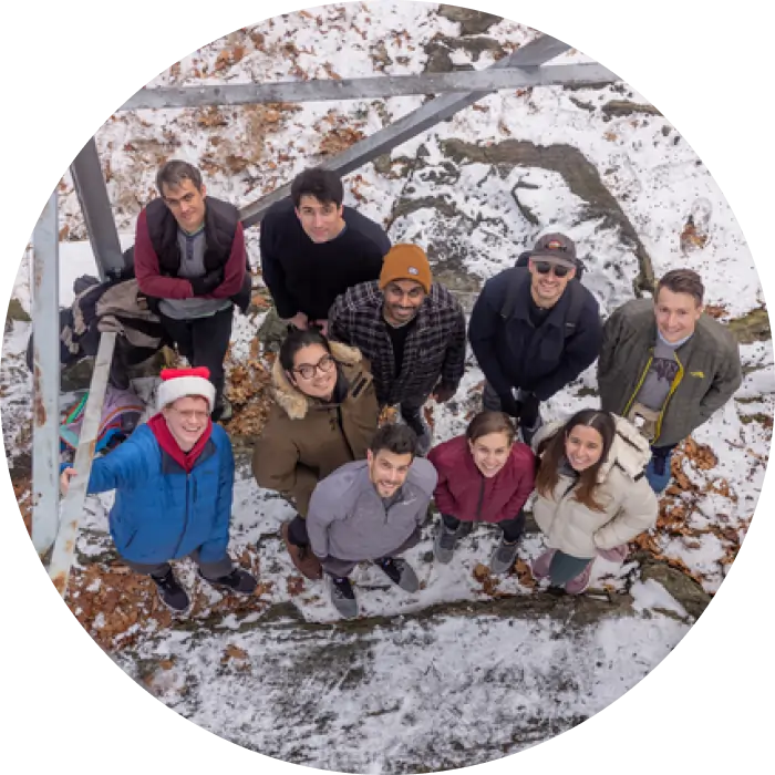 aerial image of group of people outside